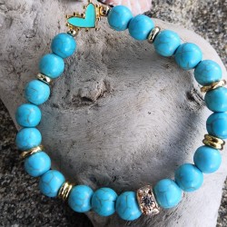 Bracelet / HOWLITE BLEUE /...