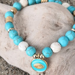 Bracelet / HOWLITE / OEIL