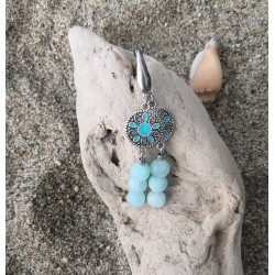 Boucles d'oreilles / FLEUR / BLEU