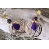 Boucles d'oreilles / ETOILE / AMETHYSTE