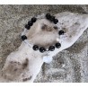 Bracelet / OBSIDIENNE / CRISTAL DE ROCHE / COEUR