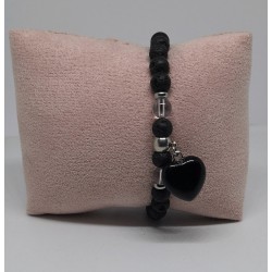 Bracelet / LAVE / COEUR OBSIDIENNE