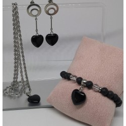 Bracelet / LAVE / COEUR OBSIDIENNE