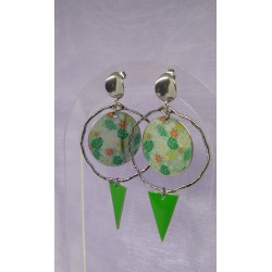CLOU D'OREILLES / VERT /...