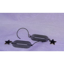 Boucles d'oreilles / ETOILE / NOIR