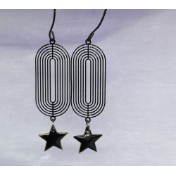 Boucles d'oreilles / ETOILE / NOIR