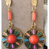 CLOU D'OREILLE / EVANTAIL/ORANGE