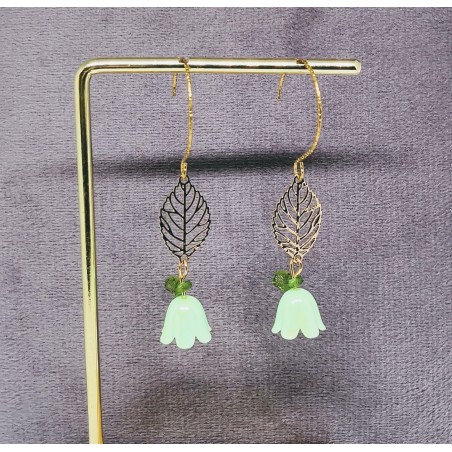 Boucles d'oreilles / FEUILLE / CLOCHETTE