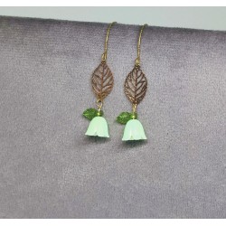 Boucles d'oreilles / FEUILLE / CLOCHETTE