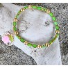 Bracelet / PERLES OVALES / VERT / FEE