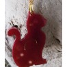 Boucles d'oreilles / EPOXY/ ROUGE / CHAT