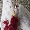 Boucles d'oreilles / EPOXY/ ROUGE / CHAT