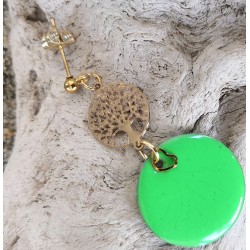 Clou d'oreille / ARBRE DE VIE / VERT