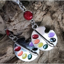 Boucles d'oreilles / PALETTE / ROUGE