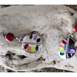 Boucles d'oreilles / PALETTE / ROUGE