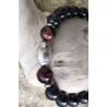 BRACELET HOMME / RUGBY/ OBSIDIENNE OEIL CELESTE
