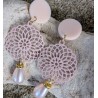 Clous  d'oreilles / ROSE / MANDALA