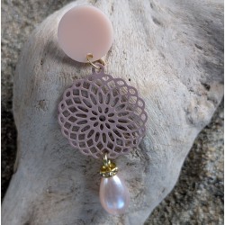 Clous  d'oreilles / ROSE / MANDALA