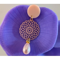 Clous  d'oreilles / ROSE / MANDALA