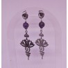 Collier/ Lotus /améthyste