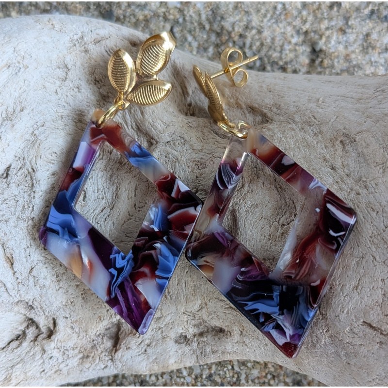 CLOU D'OREILLE LOTUS / LOSANGE