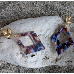 CLOU D'OREILLE LOTUS / LOSANGE