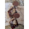CLOU D'OREILLE / LOSANGE / MARRON