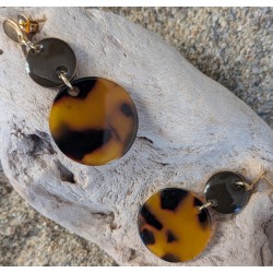 CLOU D'OREILLE / ROND / MARRON