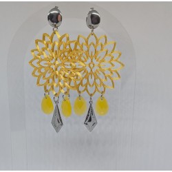 CLOU D'OREILLE / ESTAMPE DOREE / ACIER INOXYDABLE