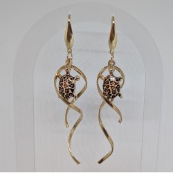 Boucles d'oreilles LONGUES / TORTUE