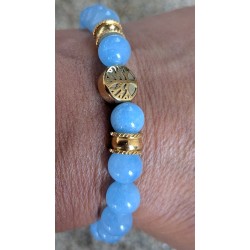 BRACELET / AGATE BLEUE / ARBRE DE VIE