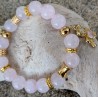 Bracelet / QUARTZ ROSE / OURSON /COEUR