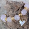 Bracelet / QUARTZ ROSE / OURSON /COEUR