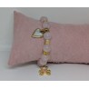 Bracelet / QUARTZ ROSE / OURSON /COEUR