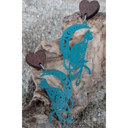 Clou d'oreille BOIS / COEUR / CHAT