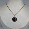 PENDENTIF / LUNE / ETOILE / ACIER INOXYDABLE DORE