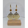 Boucles d'oreilles  LONGUES / ESTAMPE / AMBRE