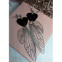 CLOU D'OREILLE / COEUR / AILE PAPILLON