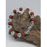 BRACELET / BOUDDHA / CRISTAL DE ROCHE / JASPE ROUGE