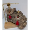 CLOUS D'OREILLES LOSANGE/ COEUR / ROUGE
