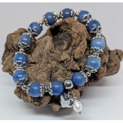 BRACELET / AVENTURINE BLEUE /COEUR