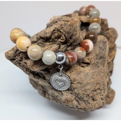 BRACELET / JASPE PICASSO / COEUR