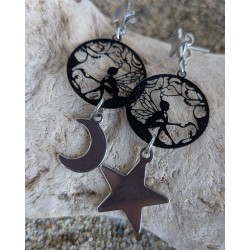 CLOUS D'OREILLES / ETOILE / FEE / LUNE