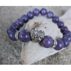 BRACELET / COEUR / LEPIDOLITE
