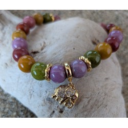Bracelet / ELEPHANT / COEUR /DORE