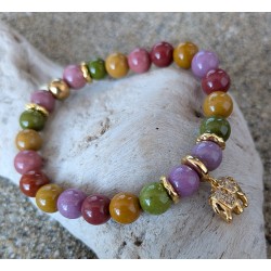 Bracelet / ELEPHANT / COEUR /DORE