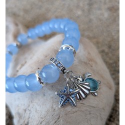 BRACELET / TORTUE / ETOILE / COQUILLAGE / BLEU