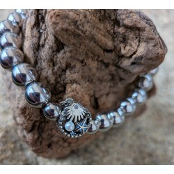 BRACELET / ACIER INOXYDABLE / COQUILLAGE