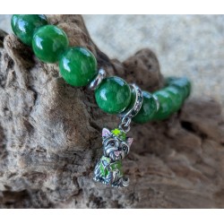 BRACELET / CHIOT / VERT/ COEUR