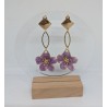 CLOU D'OREILLE / LOSANGE / ACIER INOXYDABLE / FLEUR / PARME